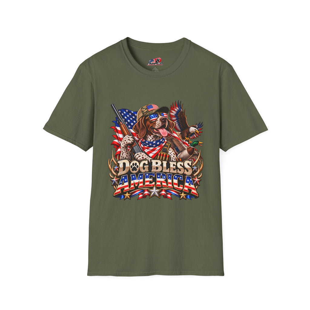 Dog Bless America Patriotic T-Shirt