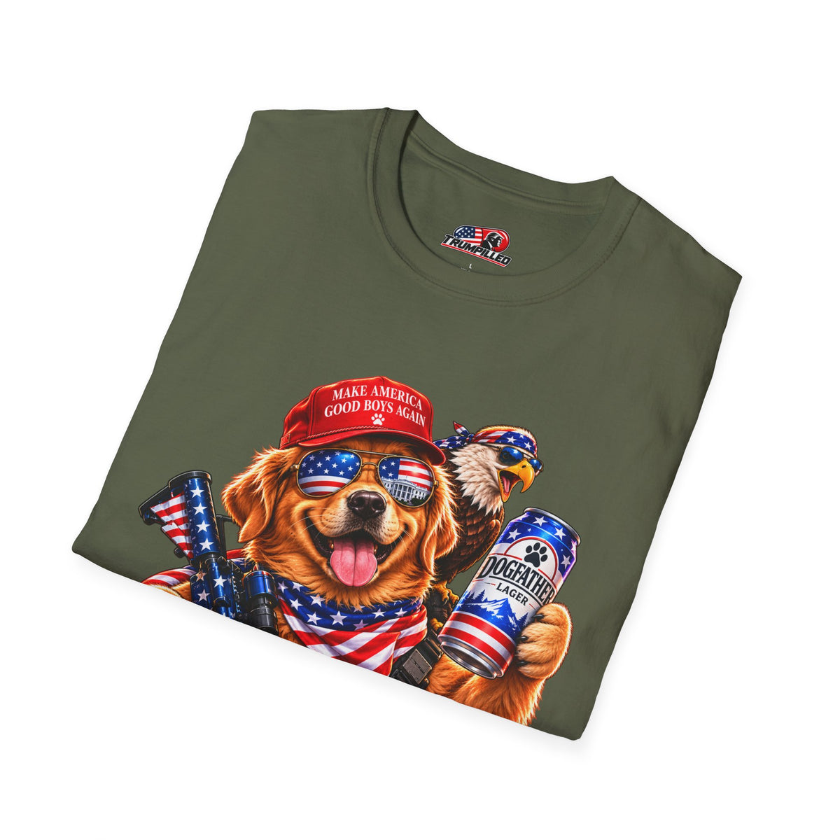 Patriotic Military Dog T-Shirt