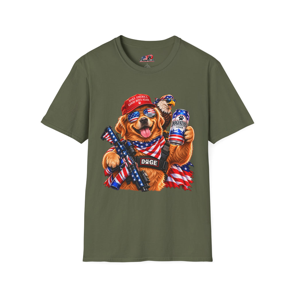 Patriotic Military Dog T-Shirt